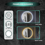 Bella Mirror Miroir rond 80 cm sans cadre, éclairage LED périphérique et anti-condensation