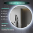 Bella Mirror Miroir rond 100 cm sans cadre, éclairage LED périphérique et anti-buée
