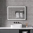 Bella Mirror Miroir avec cadre noir, LED, anti-buée 60 x 60 cm