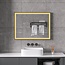 Bella Mirror Miroir avec cadre noir, LED, anti-buée 60 x 60 cm