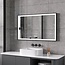 Bella Mirror Miroir avec cadre noir, LED, anti-buée 60 x 100 cm