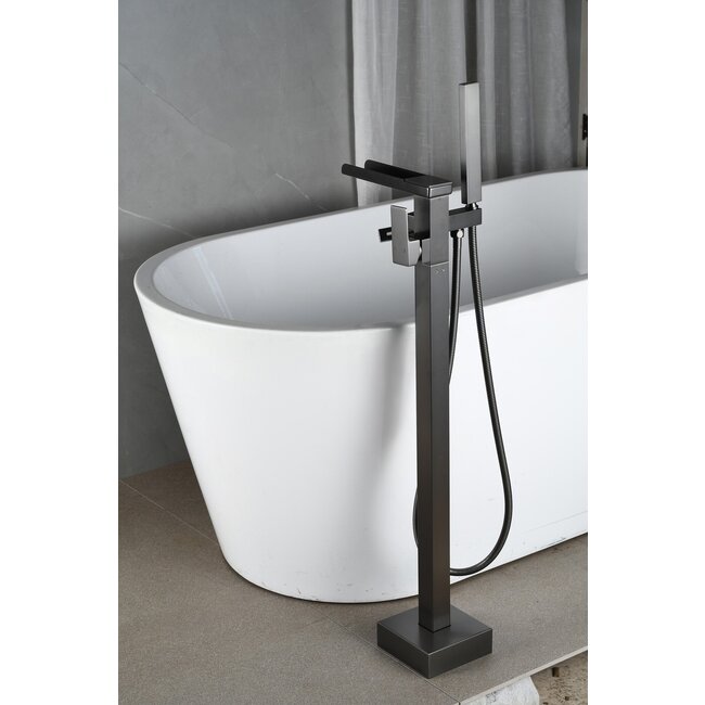 Nurion Mélangeur bain sur pied - avec douchette -chrome