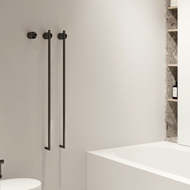 Quality Heating Radiateur sèche-serviettes électrique noir avec thermostat L-SR0200-B