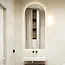 Bella Mirror Miroir avec LED demi-ovale 50 x 100 cm