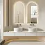 Bella Mirror Miroir avec LED demi-ovale 50 x 100 cm