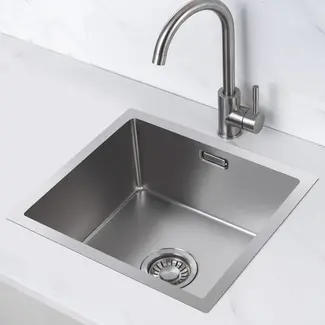 Nurion Nurion Evier inox 44,5 x 34,5 - Evier cuisine - Eviers cuisine - Evier cuisine - sans trou de robinetterie