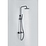 Nurion Douche de surface pluie 30 cm douche de tête thermostatique noir mat