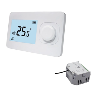 Quality Heating QH Basic easy thermostat non programmable avec mini récepteur encastré