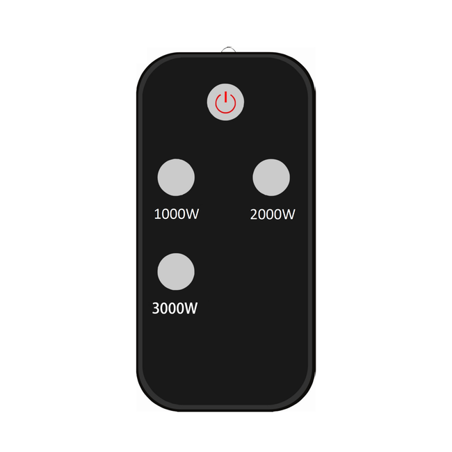 Quality Heating QH-TH Chauffage infrarouge Golden 2000 W et 3000 W avec télécommande
