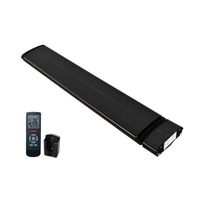 2nd chance | Chauffe-patio infrarouge noir réglable avec 1800 - 2400Watt - 2400 Watt