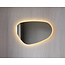 Miroir asymétrique organique avec éclairage LED et anti-condensation 120 cm de large et 75 cm de haut