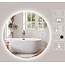 Bella Mirror Miroir rond de 60 cm sans cadre, éclairage LED périphérique et anti-condensation