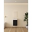 Nurion Meuble de toilette Nurion Tess - lavabo blanc brillant et armoire en bois noir - 41 x 22,5 x 65 cm