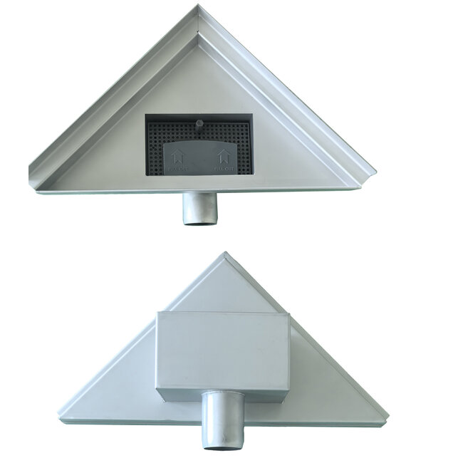 Nurion Caniveau de douche d'angle 20 x 28 x 8 cm en acier inoxydable