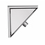 Nurion Caniveau de douche d'angle 20 x 28 x 8 cm en acier inoxydable