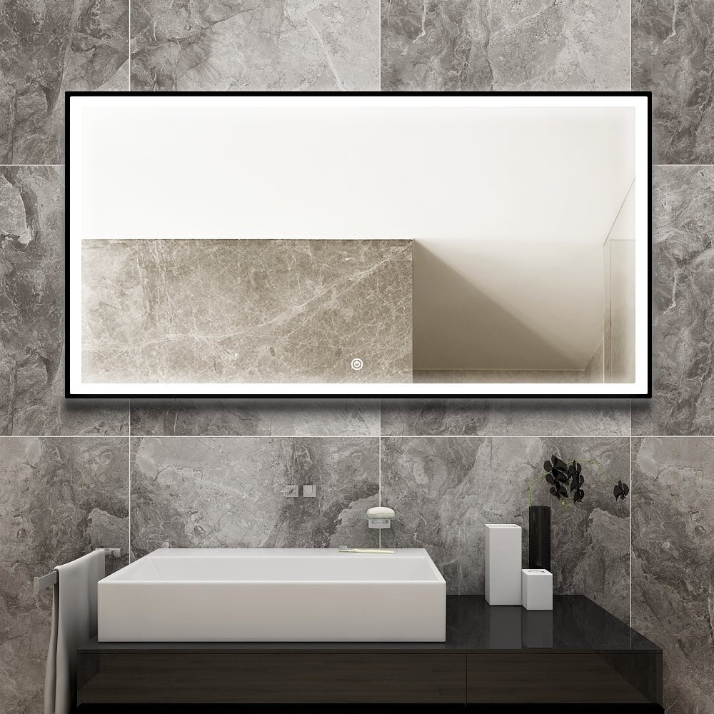 Miroir bord noir : touche moderne pour votre salle de bain