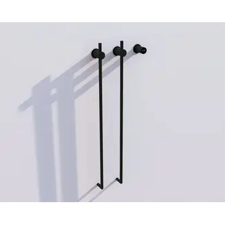 Quality Heating Elektrische handdoek radiator zwart met thermostaat L-SR0200-B