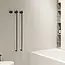 Quality Heating Elektrische handdoek radiator zwart met thermostaat L-SR0200-B