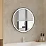 Bella Mirror Miroir rond 60 cm cadre noir avec éclairage LED, anti-buée et Wi-Fi
