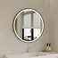 Bella Mirror Smart spiegel rond 80cm zwart frame met led verlichting, anti-condens en wifi