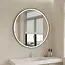Bella Mirror Miroir rond 100cm cadre noir avec éclairage LED, anti-buée et wifi