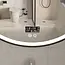 Bella Mirror Miroir rond 100cm cadre noir avec éclairage LED, anti-buée et wifi