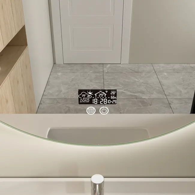 Bella Mirror Smart spiegel rond 80cm frameloos met led verlichting, anti-condens en wifi