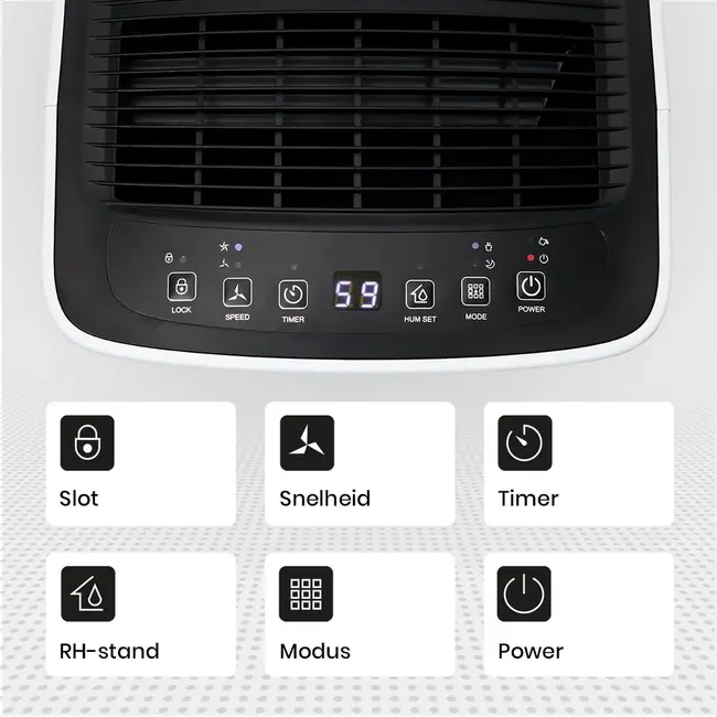 Nurion Déshumidificateur compact 12 Litres Wifi avec filtre à carbone