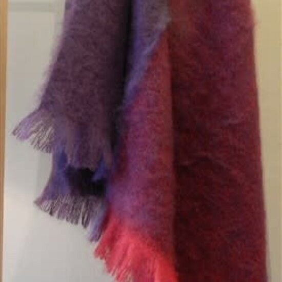 Masterweave mohair plaid berry