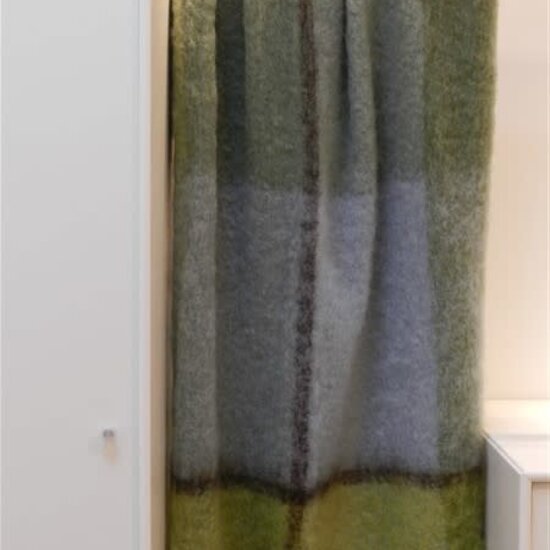 Masterweave mohair plaid into the woods