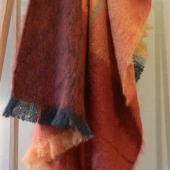 Masterweave mohair plaid mango