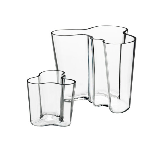 Iittala Aalto vase set 160+95mm clear