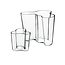 Iittala Aalto vase set 160+95mm clear