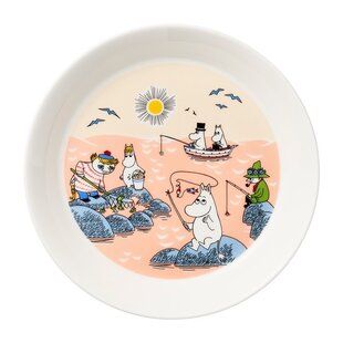 arabia moomin plate fishing 19 cm.