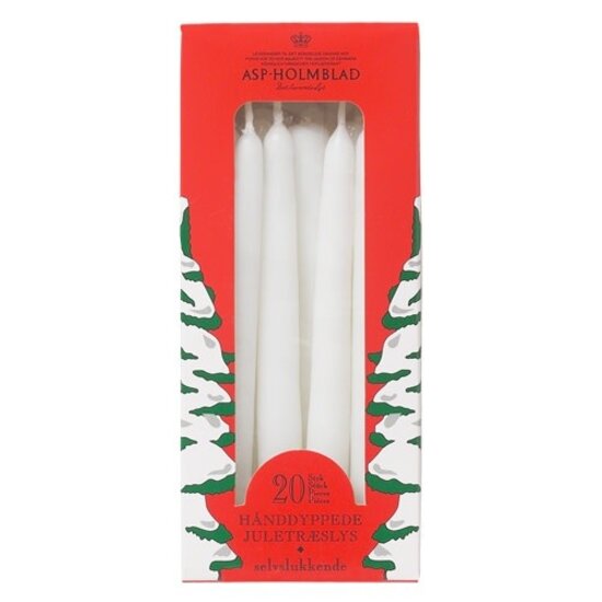 ASP-Holmblad asp-holmblad zelfdovende kerstboomkaarsen white