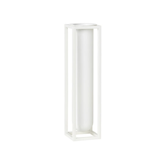 by Lassen kubus vaas Flora wit