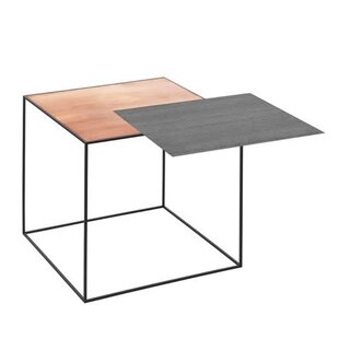 by Lassen twin table koper/zwart