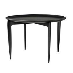 Fritz Hansen tray table black (Ø 60cm) hoogte 39cm