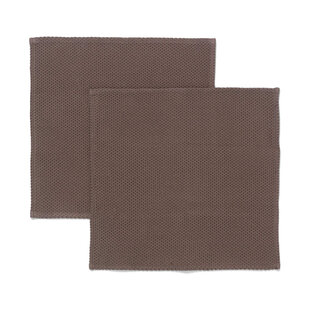 Georg Jensen Damask katoenen vaatdoekje (set van 2) original weave walnut