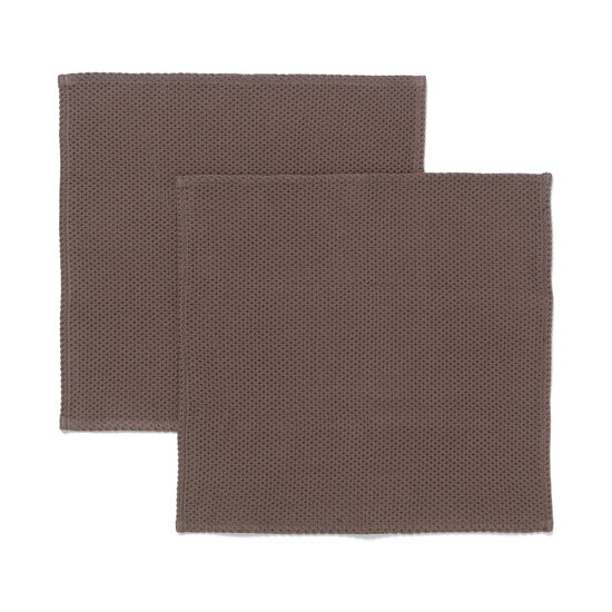 Georg Jensen Damask Georg Jensen Damask katoenen vaatdoekje (set van 2) original weave walnut