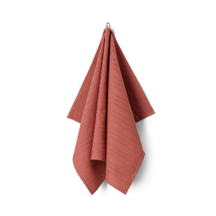 georg jensen damask tea towel original stripe juniper red 50x80 cm