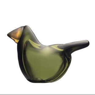 Birds by Toikka Flycatcher 95x60mm moss green-copper