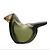 Iittala Birds by Toikka Flycatcher 95x60mm moss green-copper
