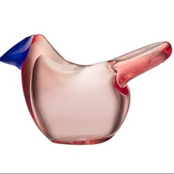 iittala birds by toikka . flycatcher salmon pink-blue
