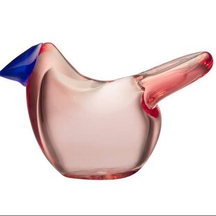 iittala birds by toikka . flycatcher salmon pink-blue