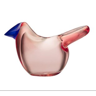 iittala birds by toikka . flycatcher salmon pink-blue
