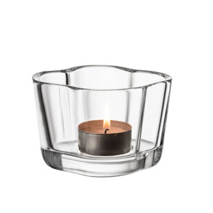 iittala aalto tealight candleholder 60mm clear
