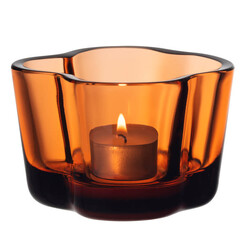 iittala aalto tealight candleholder 60mm sevilla orange