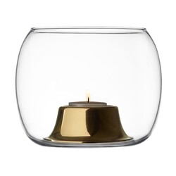 iittala Kaasa teal. candl. 141x115mm clear/roseg