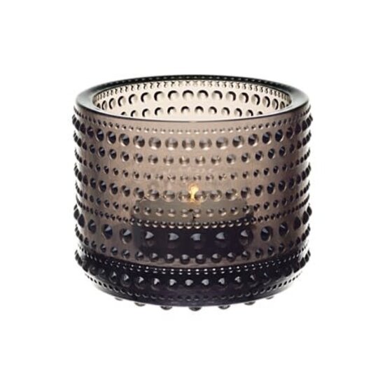 Iittala Kastehelmi tealight candleholder 64mm linen